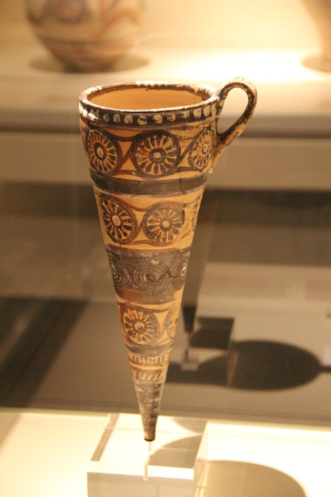 Minoan painted vessel from Akrotiri