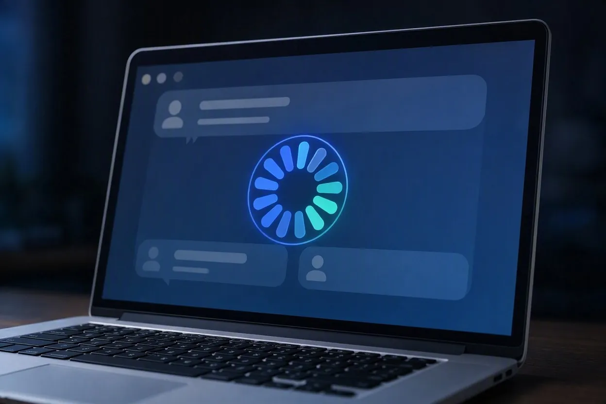 Laptop screen connecting to a random Dirty Roulette webcam match